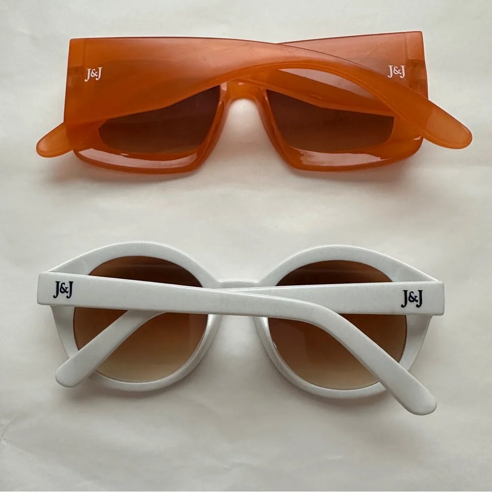 Janie and Jack Kids Sunglasses 2 Pairs Orange White Size Approx. Age 4 - 6